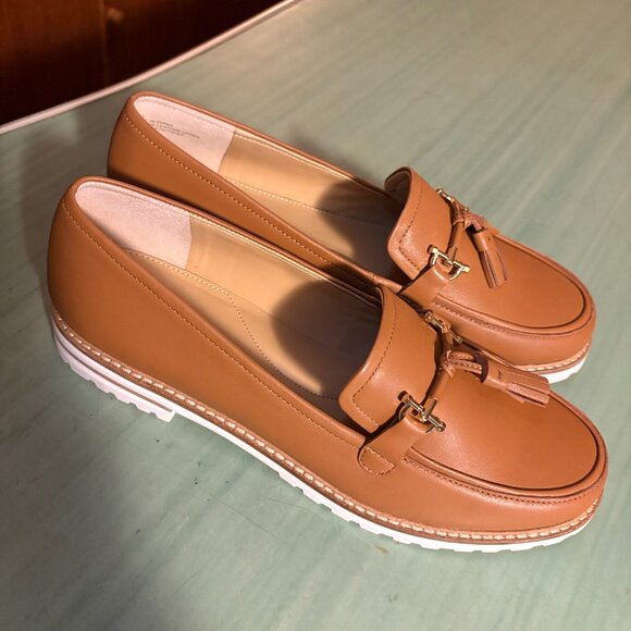 NEW Womens Talbots Havana Tan Laura Tassel Loafers Size 10 M - Picture 4 of 9